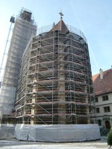 ドイツハイデルベルク聖ヤコブ教会外観工事